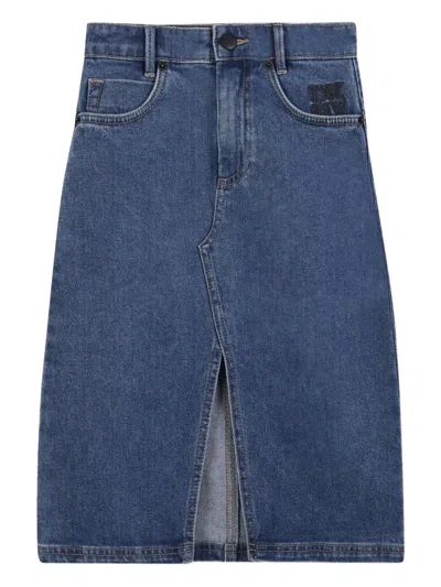Dkny Pencil Denim Skirt In Blue