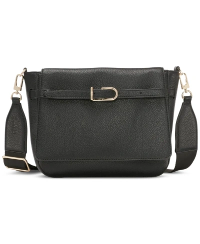 Dkny Penelope Small Flap Crossbody In Black,gold