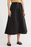 Dkny Perforated Tech Fabric Midi Skirt