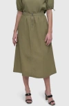 Dkny Perforated Tech Fabric Midi Skirt