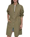 Dkny Perforated Tech Jacket In Green