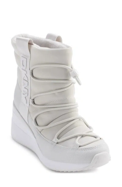 Dkny Perla Wedge Bootie In Soft White