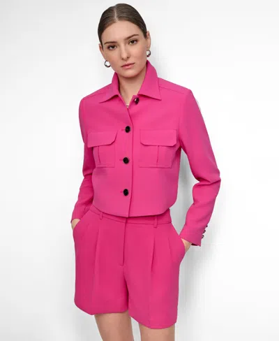Dkny Petite Aero Crepe Button-front Jacket