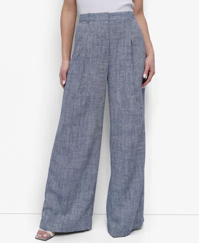 Dkny Petite High Rise Wide-leg Pants