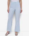 Dkny Petite Mid Rise Straight-leg Pants In Skyway Blue