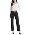 Dkny Petite Modern-fit Mid-rise Wide-leg Pants In Black