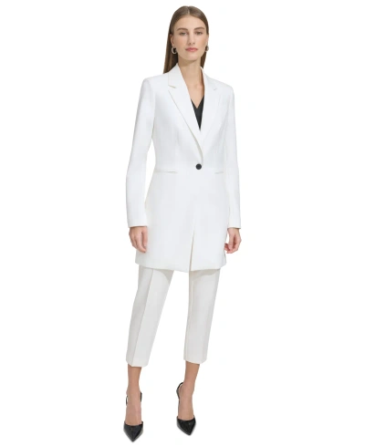 Dkny Petite One-button Topper In Ivory