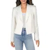 Dkny Petites Womens Collar Manmade Open-front Blazer