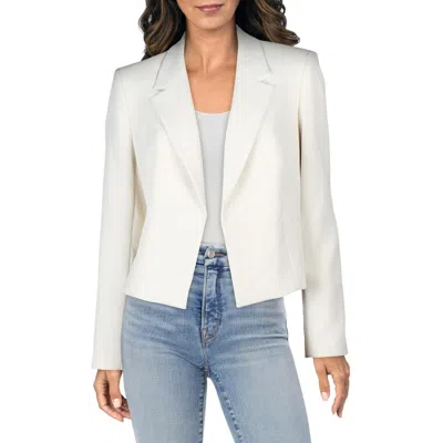 Dkny Petites Womens Collar Manmade Open-front Blazer