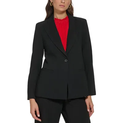Dkny Petites Womens Notch Collar Suit Separate One-button Blazer