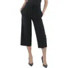 Shop Dkny Petites Womens Solid Polyester Cropped Pants In Black