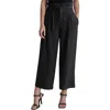 Dkny Petites Womens Striped Polyester Cropped Pants In Black