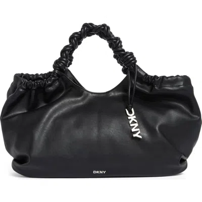 Dkny Pia Faux Leather Tote In Black