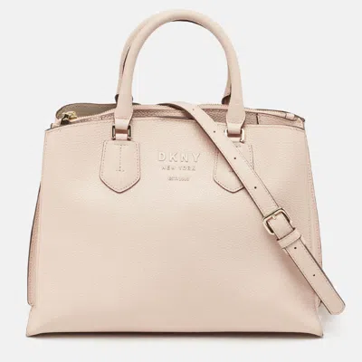 Dkny Pink Pebble Leather Noho Tote