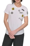 Dkny Pins & Patches T-shirt In White