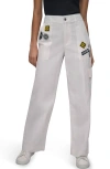 Dkny Pins & Patches Wide Leg Nylon Cargo Pants