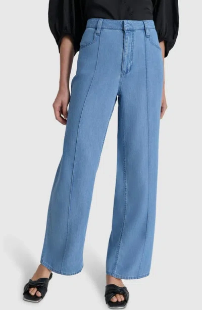 Dkny Pintuck Pleat Wide Leg Jeans In Montauk Wa