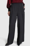 Dkny Pintuck Wide Leg Pants In Black