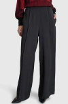 Dkny Pintuck Wide Leg Pants In Black