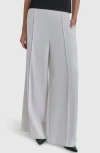 Dkny Pintuck Wide Leg Pants In Gray