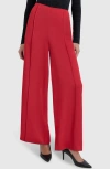Dkny Pintuck Wide Leg Pants In Red