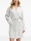 Dkny Piping-detail Belted Robe In White