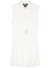 Dkny Pleat-detail Midi Shirt Dress In White