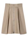 Dkny Pleated A-line Skirt In Brown