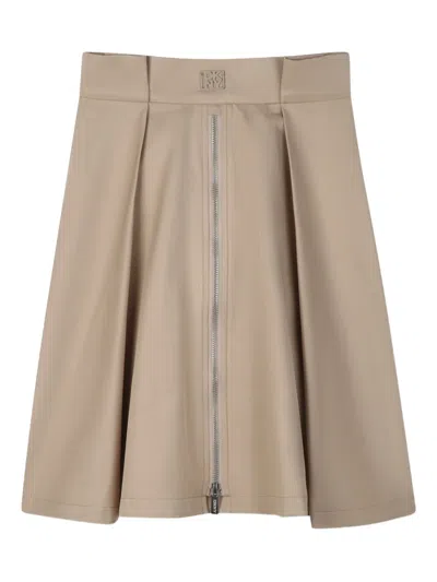 Dkny Kids' Pleated A-line Skirt In Brown