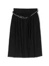 Dkny Pleated Belted Skirt In Black