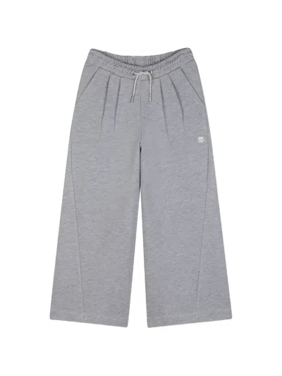 Dkny Kids' Pleated Drawstring Track Pants In Gray