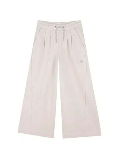 Dkny Kids' Pleated Drawstring Track Pants In Neutral