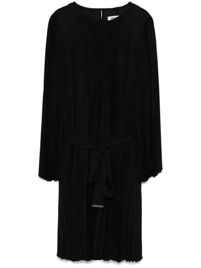 Dkny Pleated Mini Dress In Black