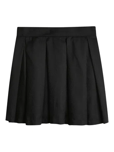 Dkny Pleated Miniskirt In Black