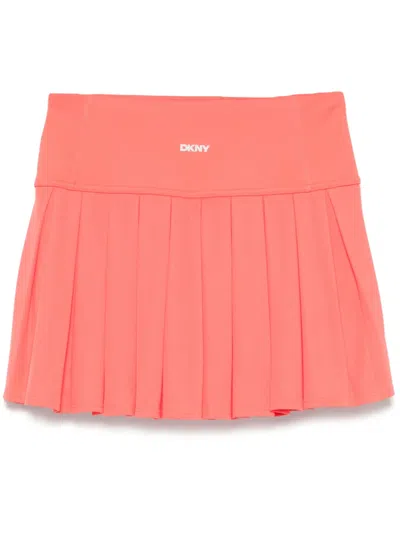 Dkny Pleated Tennis Skort In Orange