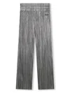 Dkny Plissé-effect Trousers In Black