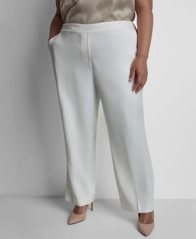 Dkny Plus Size Mid Rise Ankle Pant In White