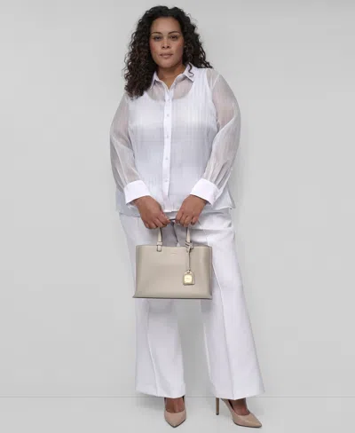 Dkny Plus Size Mid-rise Straight-leg Pants