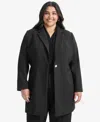 Dkny Plus Size One-button Blazer In Black