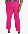 Dkny Plus Size Pull-on Mid-rise Ankle Pants In Wild Berry