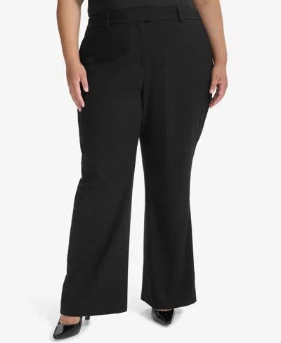 Dkny Plus Size Wide-leg Pants In Black