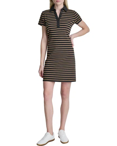Dkny Polo Shirt Dress In Brown