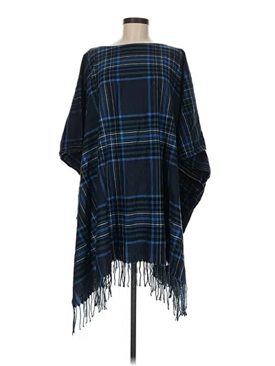 Pre-owned Dkny Poncho In Blue