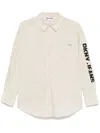 Dkny Poplin Button-down Shirt In Neutrals
