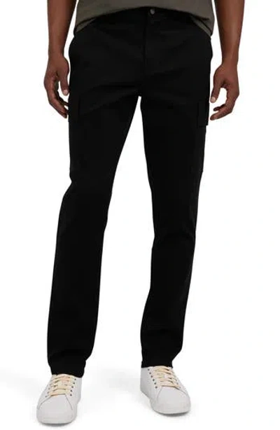 Dkny Powerstretch Flat Front Cargo Pants In Black