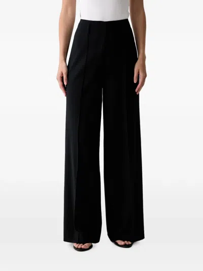 Dkny Pressed-crease Wide-leg Trousers In Blue