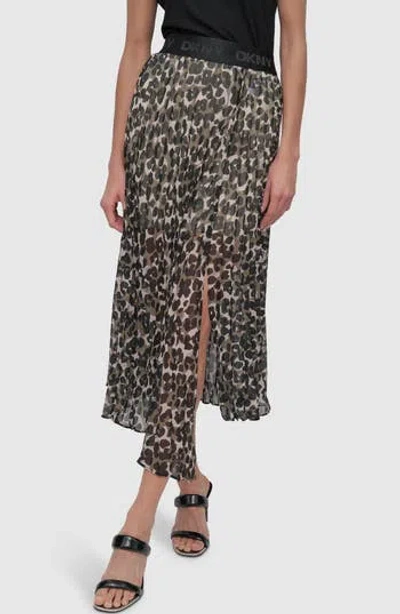 DKNY DKNY PRINT ASYMMETRIC MIDI SKIRT