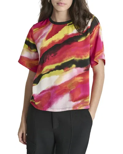 Dkny Print Crewneck Top In Multi