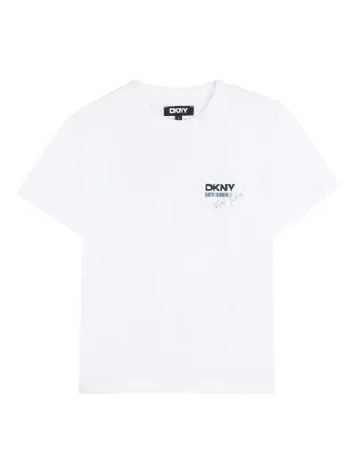 Dkny Kids' Print T-shirt In White
