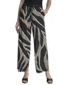 Dkny Printed Linen-blend Drawstring Pant In Black